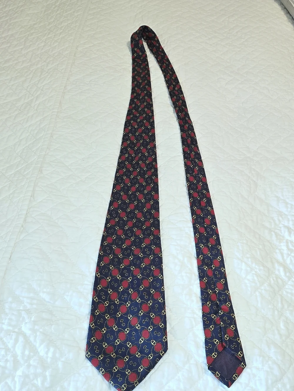 Nina Ricci Vintage 100% Silk Handmade Necktie